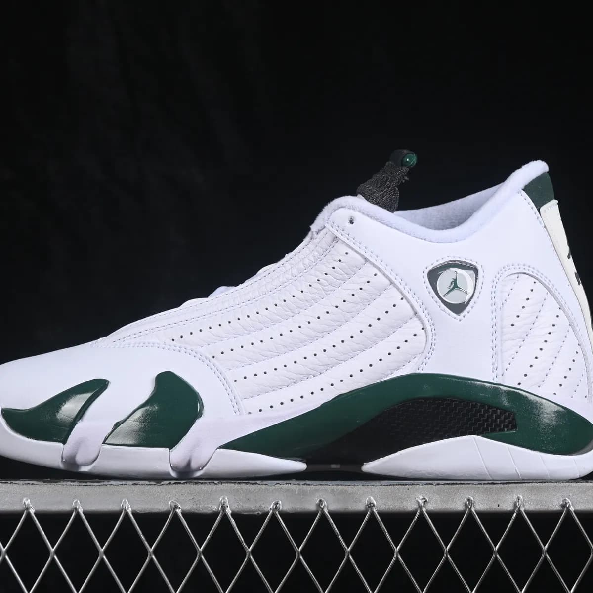 Nike Air Jordan 14 branco e verde, branco e verde, render