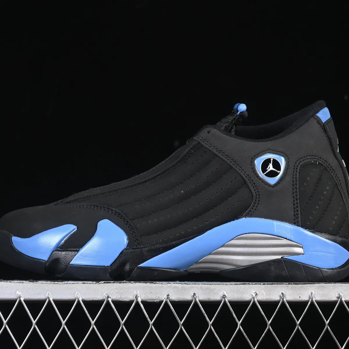 Nike Air Jordan 14 preto e azul, preto e azul, render