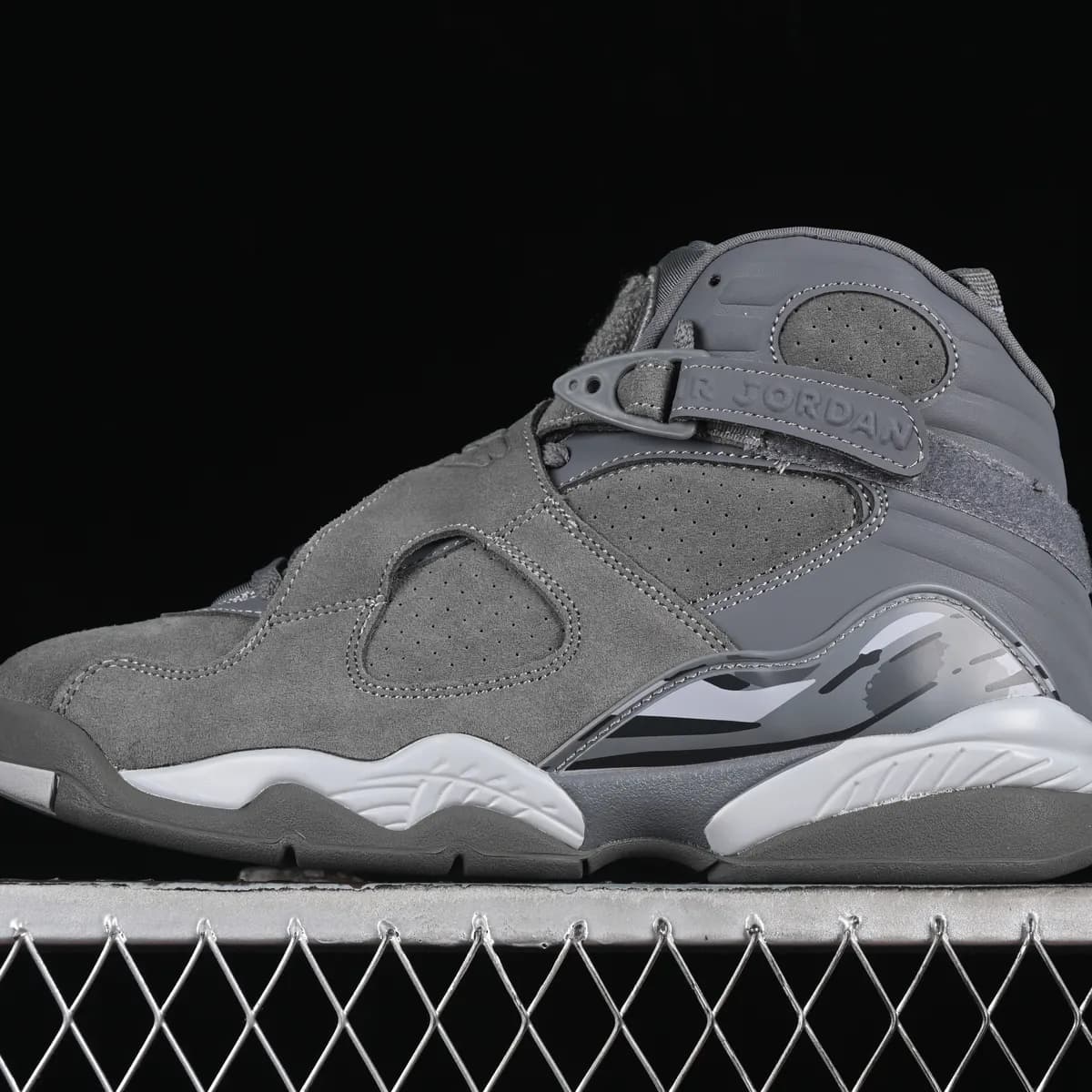Nike Air Jordan 8 cinza, cinza, render